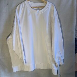 White oversized crew lululemon sweater